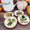 24 Pieces Fall Stencils for Painting on Wood 3" - Holiday and Fall Stencils for Crafts Reusable for DIY Decoration Ornaments Cards Signs Fabric Windows - Gnome, Pumpkin Farm, Fresh, and Hello Fall Stencil